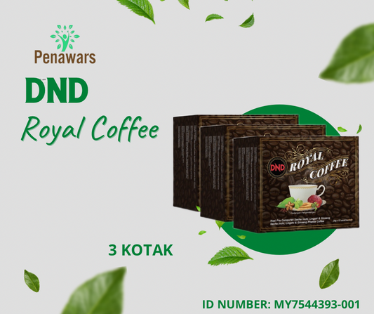 DND ROYAL COFFEE (Sacha inchi, Ginseng, Lingzhi) 3 Kotak